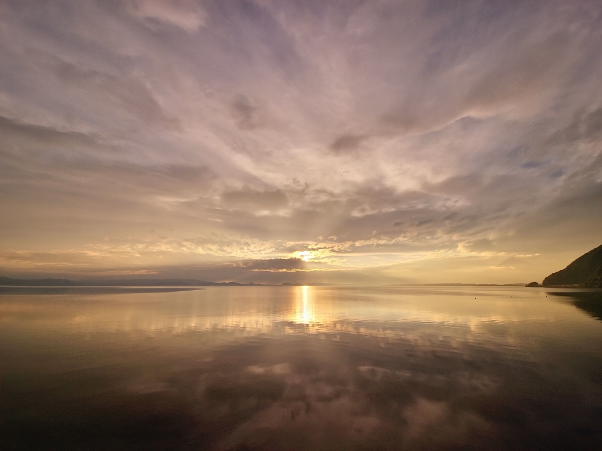 🌅猪苗代湖の夕暮れ - photo & hobby