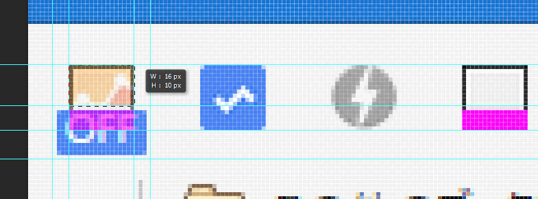アイコンサイズは16x16 アイコンサイズは16x16