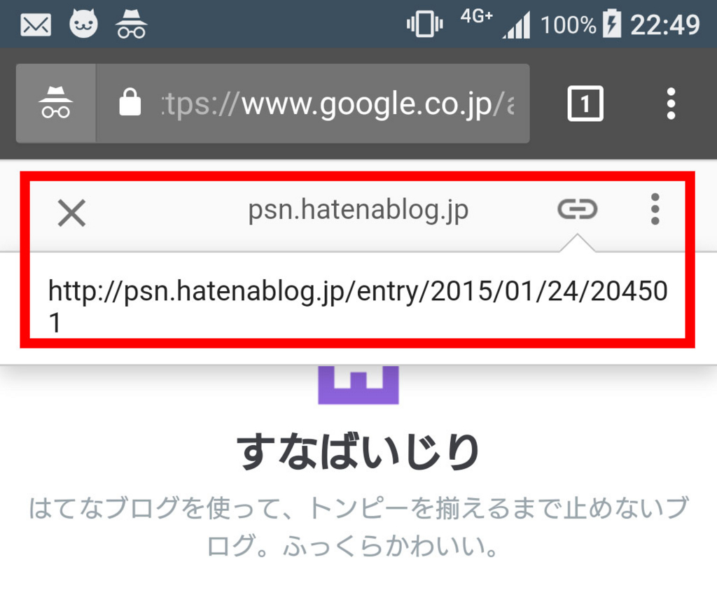 AMP ビューワー内のURL表示 AMP ビューワー内のURL表示