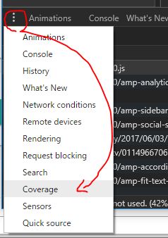 Coverage タブ Coverage タブ