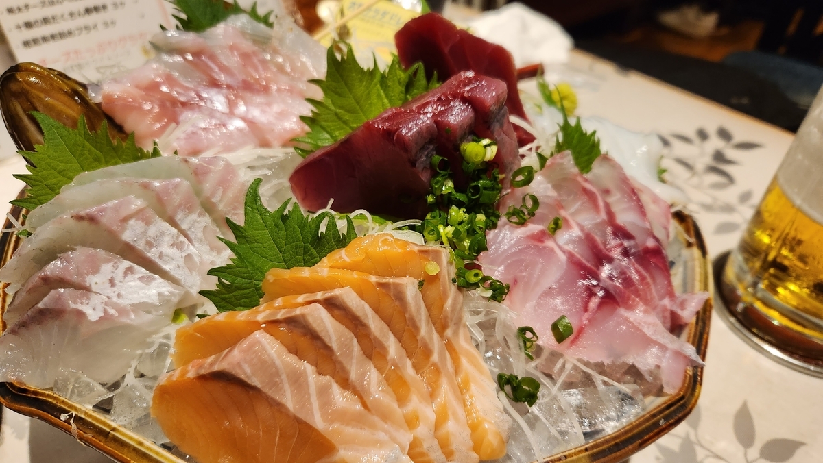 刺身の盛り合わせ