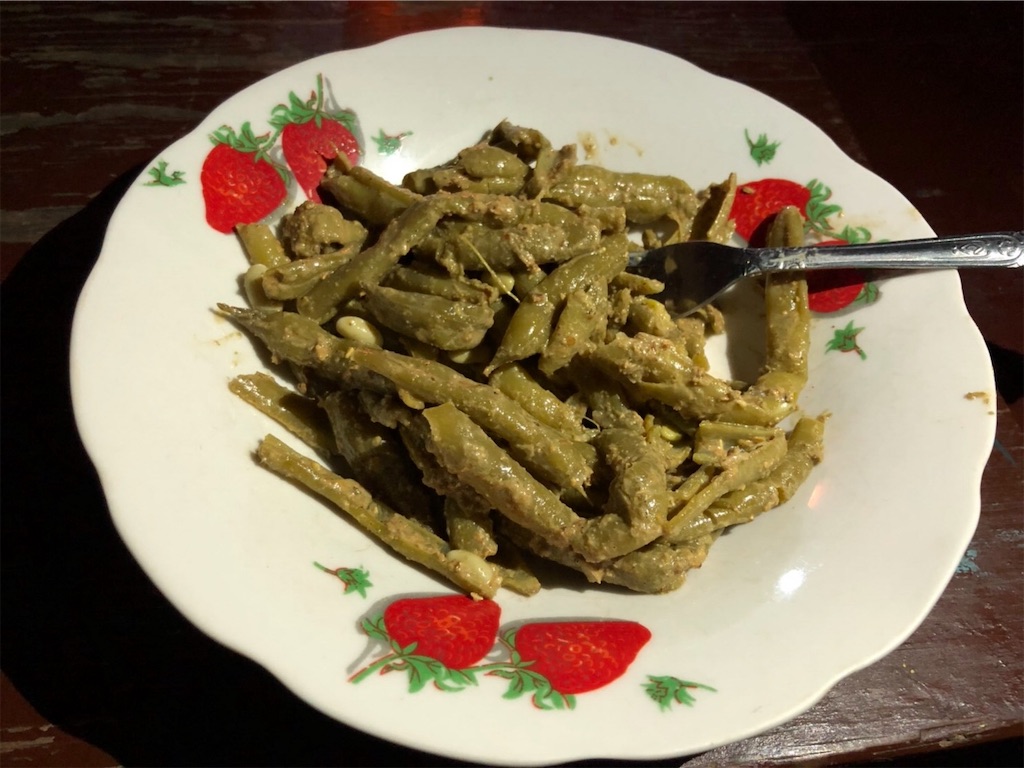 f:id:puuyaan:20190219201311j:plain マヤ料理 サヤエンドウ
