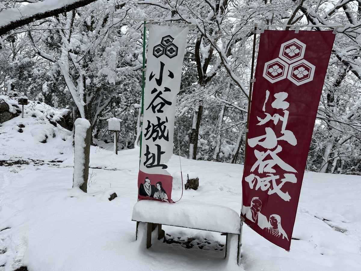 雪の小谷城