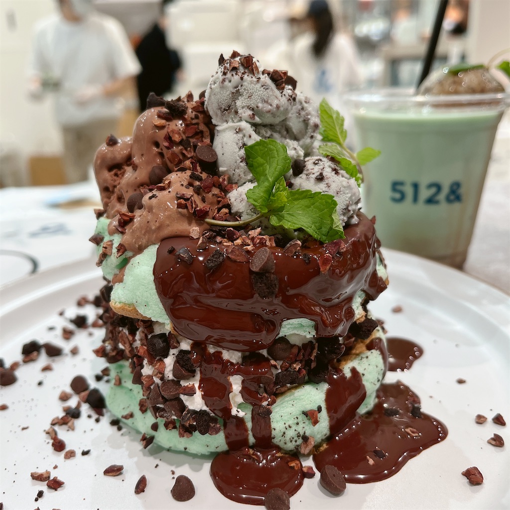 けしごむはんこ＊チョコミント 期間限定 ザクっと爽快 チョコミント お品書き33｜おはぎ×チョコ