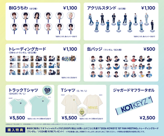 セトリ・グッズ・会場キャパ】KO1KEYZ（コイキーズ） 2026ファンミ情報