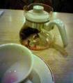 飲み終わった赤いハーブティー