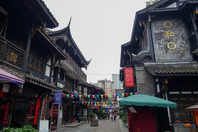 成都 文殊坊の風景