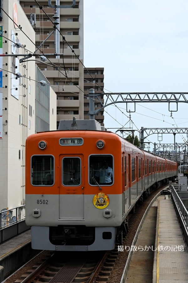阪神 尼崎(2025.9.23) 8523F急行 尼崎行き／大阪梅田行き 阪神