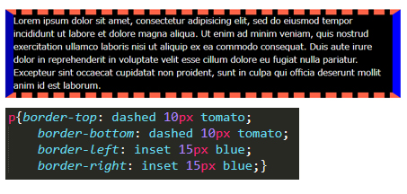 上下左右別々の指定をしてみる