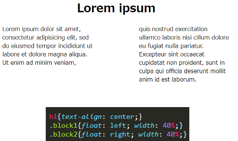 外部CSSファイルの中身とその表示