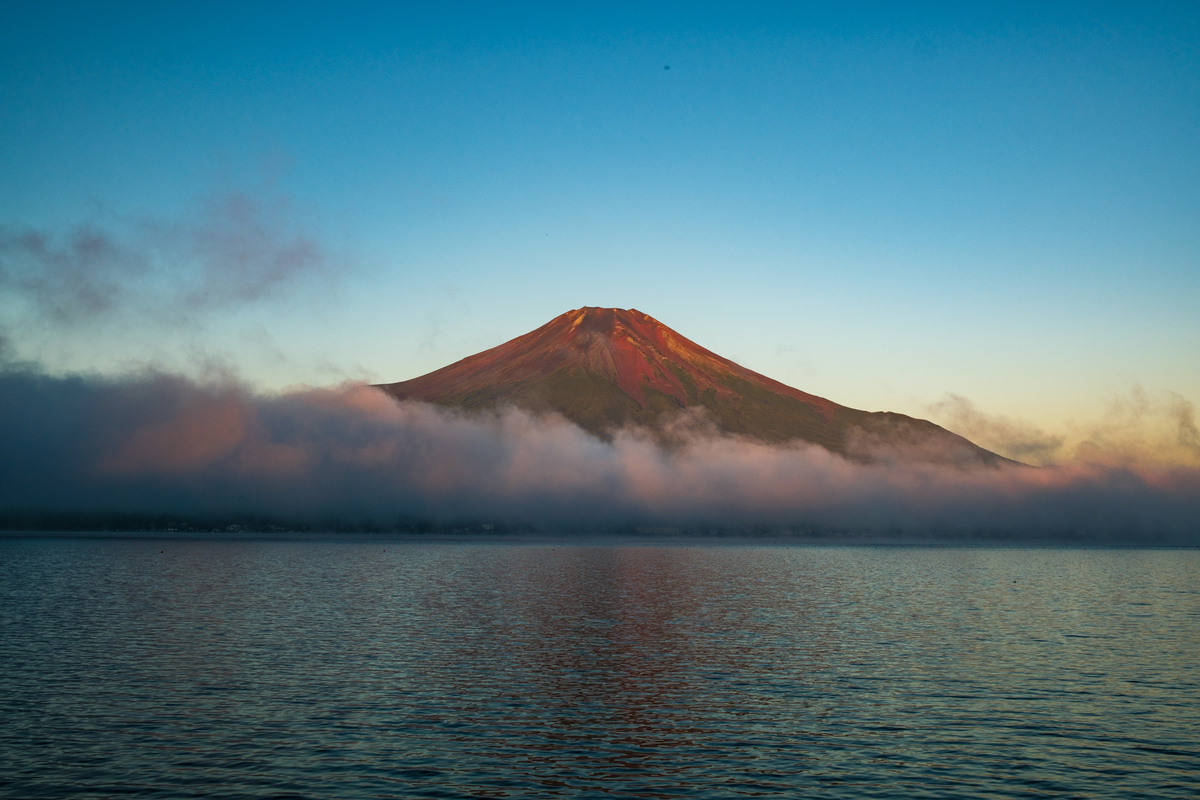 赤富士・桂川の光芒 - 牛歩的写真中心網録”
