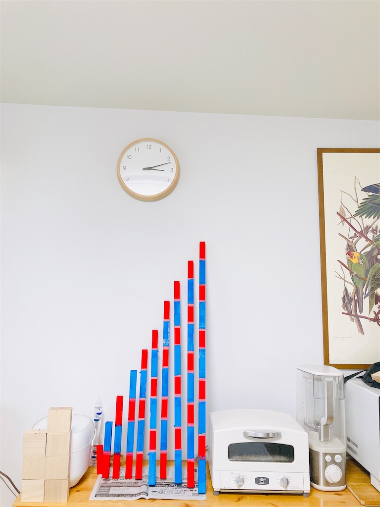 モンテッソーリ　知育玩具 算数棒 ♪大1m♪　Montessori 楽天市場】モンテッソーリ モンテ 小さい算数棒セット N おもちゃ