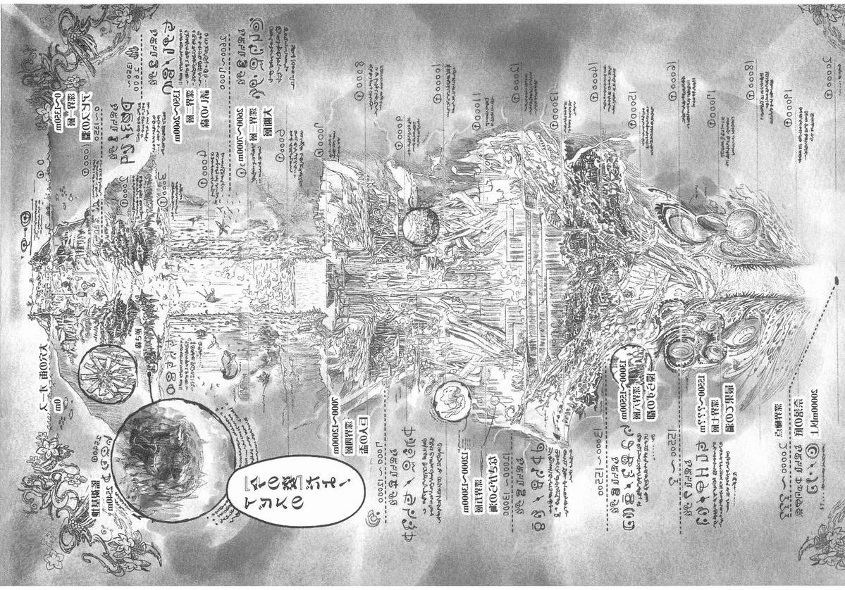 メイドインアビス 奈落見取り図を見ながらライザの封書がなぜ鏡文字