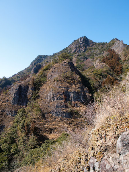 山頂を振り返る