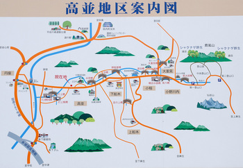 院内町高波地区案内図