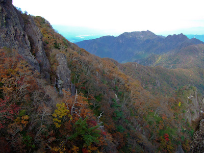 大障子岩 from 祖母山