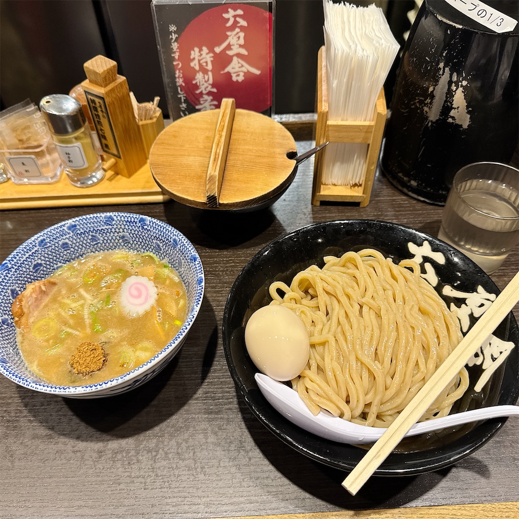 六厘舎：つけ麺+味玉