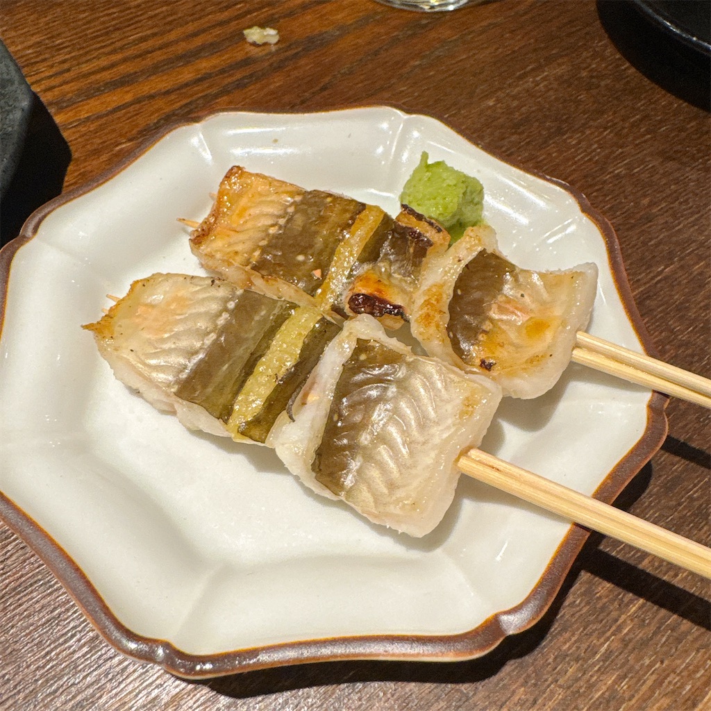 スシスミビ：料理（アナゴの白焼き）