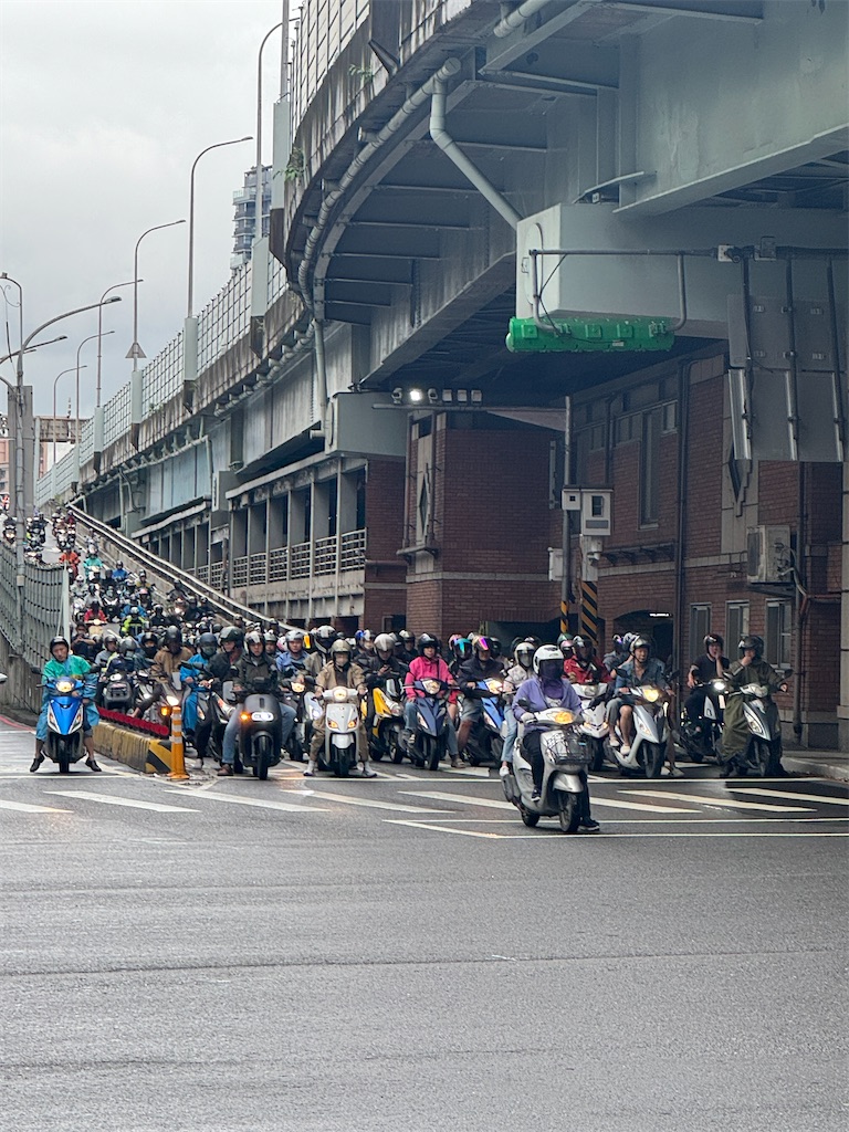 台北橋：オートバイ軍団