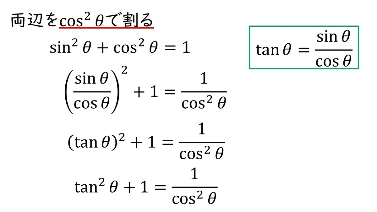 高校数学ⅠA 三角比「三角比の相互関係。sin,cos,tanの三角関係」 - やはり俺の考察ブログはまちがっている。(アニメ・数学)