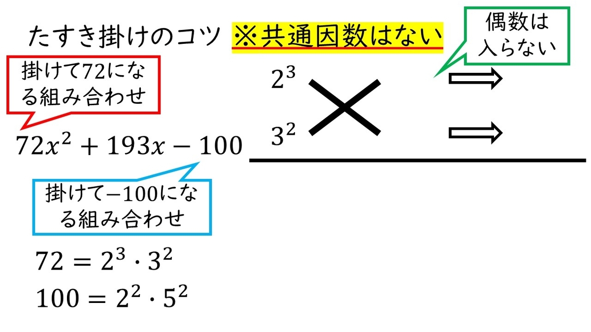 高校数学 A 因数分解のたすき掛けを一発で求めるコツ やはり俺の考察ブログはまちがっている アニメ 数学