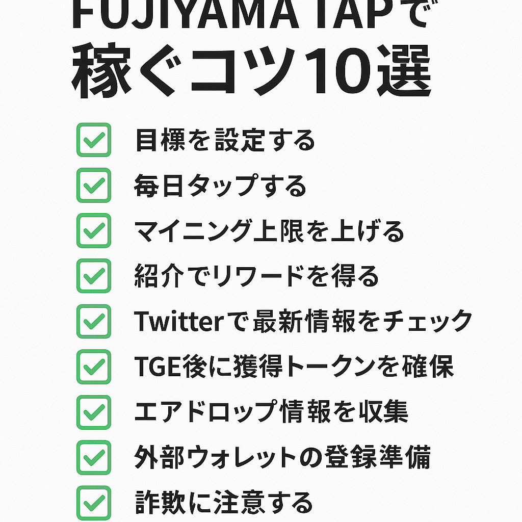実践編】FUJIYAMA TAPで稼ぐコツ10選｜毎日できるチェックリスト - KYOTARO@FUJIYAMATAP🗻のブログ