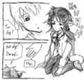 年賀絵・西尾と犬積木