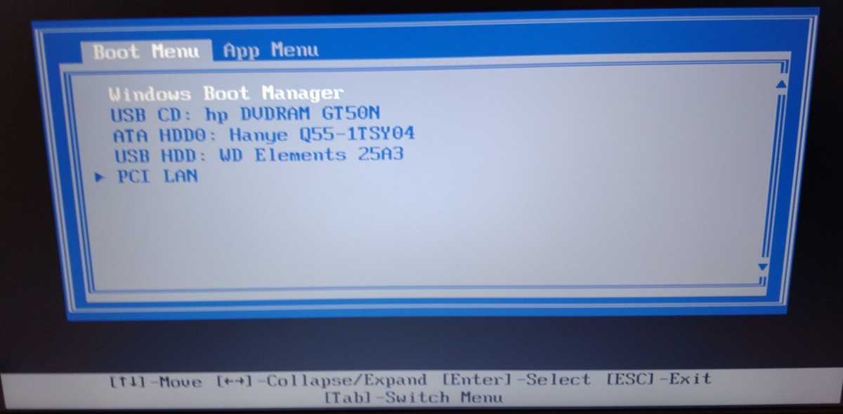 ThinkPad L580 Boot Menu