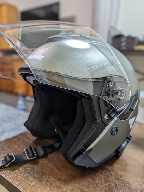 KOMINEヘルメットHK-172とインカム付けて物件見に行ってきた