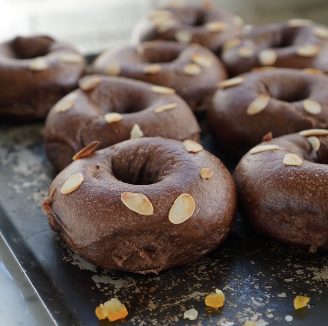 cocoa orange bagel