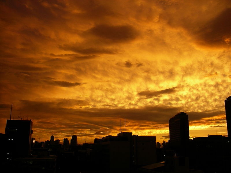 [夕焼け][夕日]