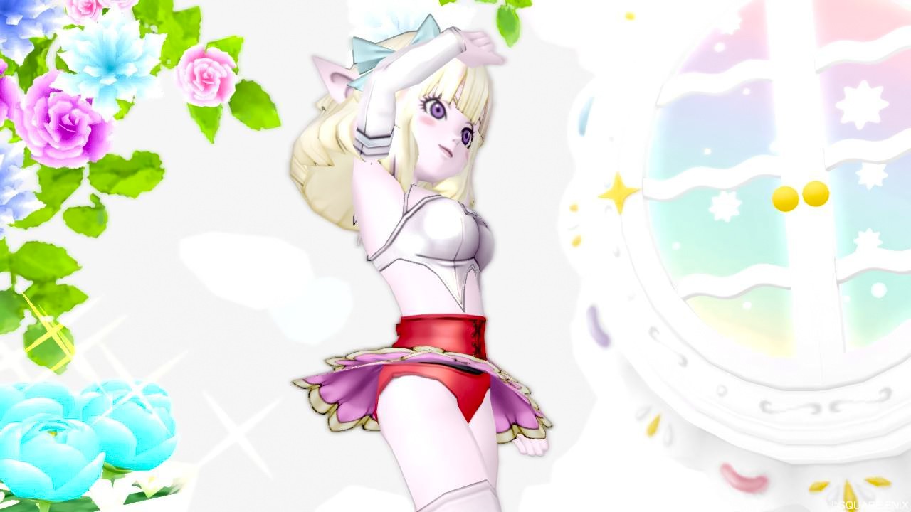 サイドヘアリボンとステージリボン Rainbow
