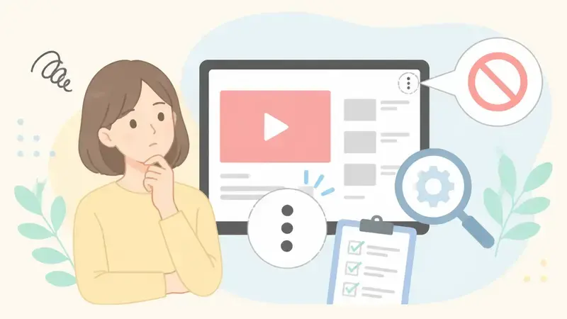 YouTubeの「おすすめに表示しない」ができない原因と対処法