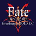 Ｆａｔｅ/liberating nightのタイトルロゴ(バックはアリアの令呪)