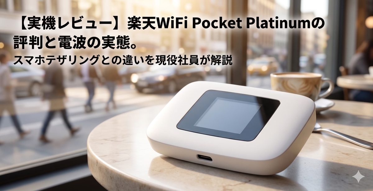 携帯電話/スマホ Rakuten WiFi Pocket Platinum 実機レビュー】楽天WiFi Pocket Platinumの評判と電波の実態。スマホ