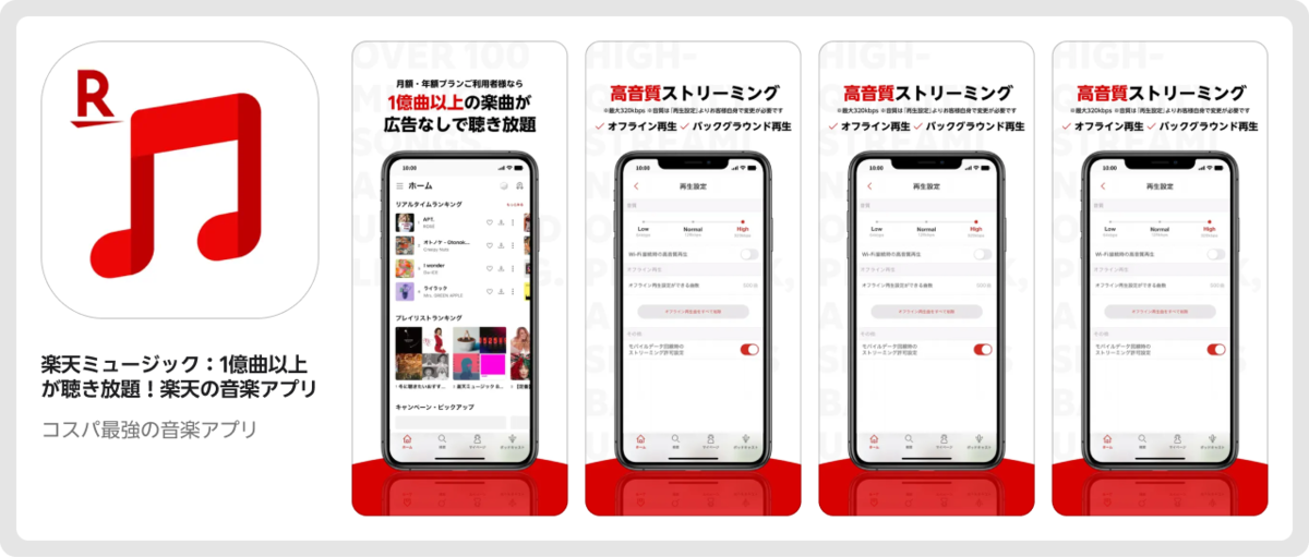 楽天ミュージック画面イメージ