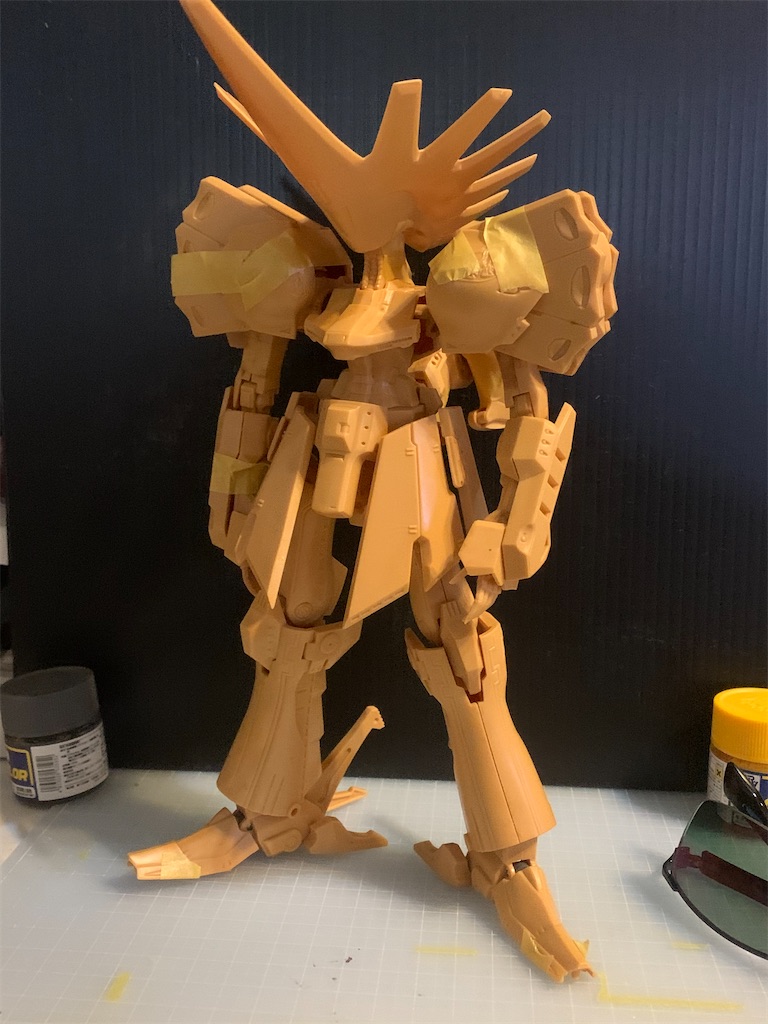 現状品 ボークス GGI&MM 1/100 パトラクシェミラージュ 完成品 GGI パトラクシェミラージュ(1) 表面処理開始 - クラフト粒子散布中