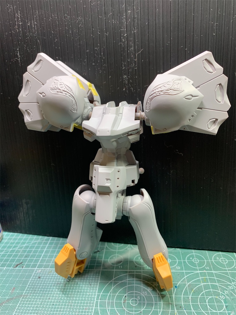 現状品 ボークス GGI&MM 1/100 パトラクシェミラージュ 完成品 GGI パトラクシェミラージュ(1) 表面処理開始 - クラフト粒子散布中