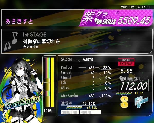 今日曲別スキルが110を超えた曲 あさきすとの日常 今日曲別スキルが110を超えた曲 あさきすとの日常