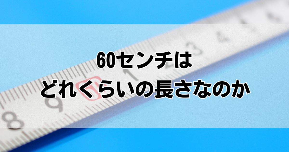 60 センチ の もの 60センチってどれくらい 身近な物で一瞬でわかる 完全ガイド - くらしの音色