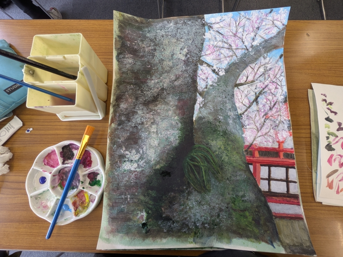 初めてアクリル画を描く - 心の風景