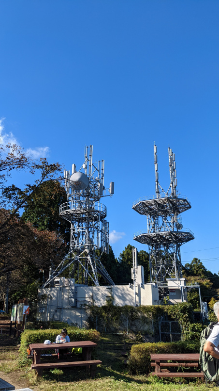 城山のアンテナ群