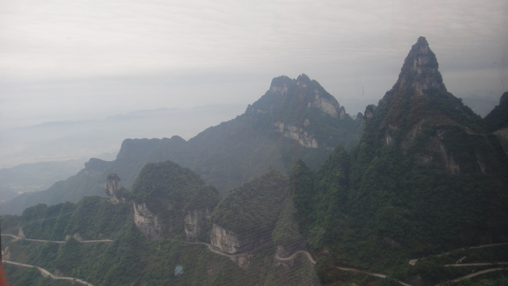 張家界 天門山ロープウエイ 頂上付近