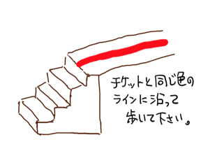 愛媛県 「道後温泉本館」廊下のライン