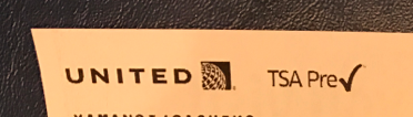 搭乗券 「TSA Pre」マーク