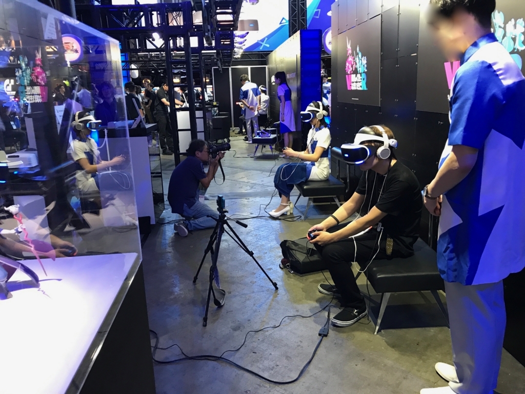 東京ゲームショウ2017 SONY BOOTH 「PlayStation VR」取材中