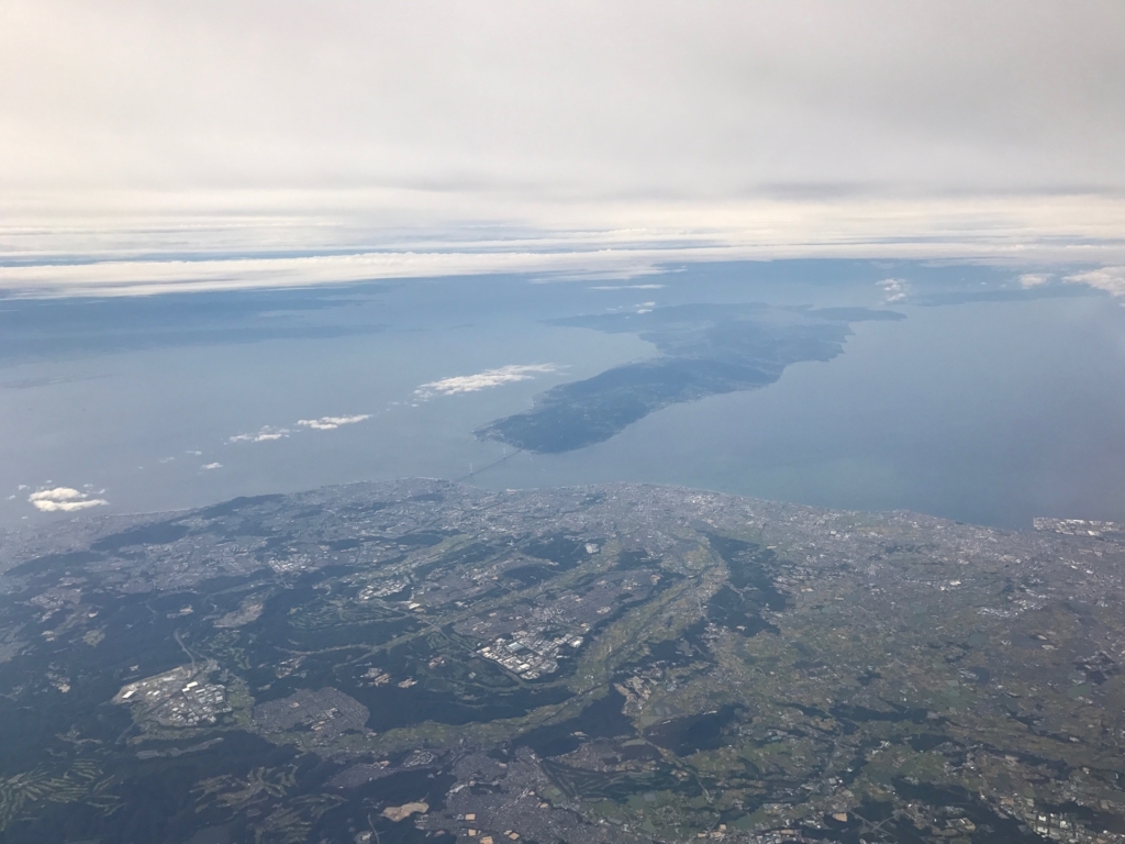 羽田ー岩国  ANA631便 空からの風景 淡路島