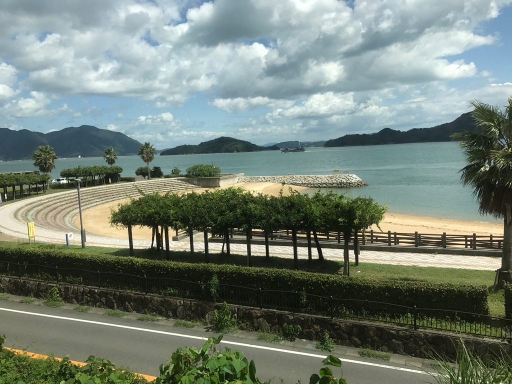 広島県 呉線 忠海駅から三原えき駅へ 台風18号の影響で徐行する電車 から 広島県 呉線 忠海駅から三原えき駅へ 台風18号の影響で徐行する電車 から