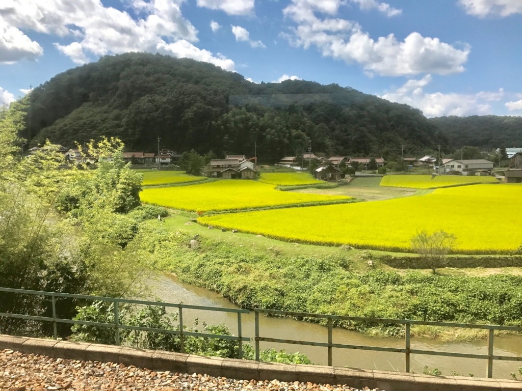 広島県 山陽線 白市駅まで のどかな風景 広島県 山陽線 白市駅まで のどかな風景