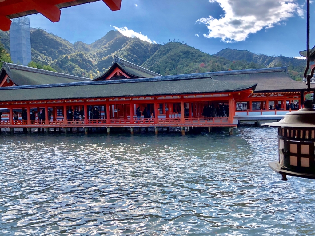 広島県 宮島 厳島神社 満潮 廻廊